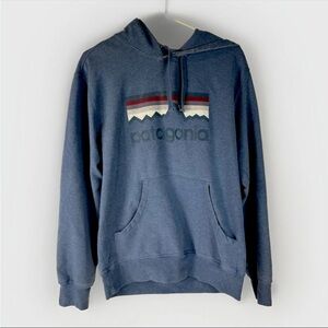 Patagonia Pullover Hoodie Blue Organic Cotton Sweatshirt